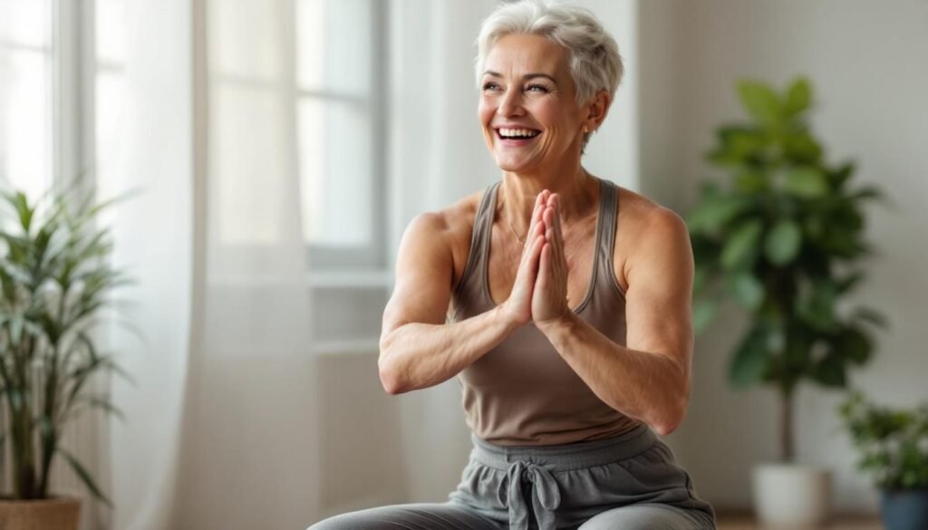 woman in menopause exercising