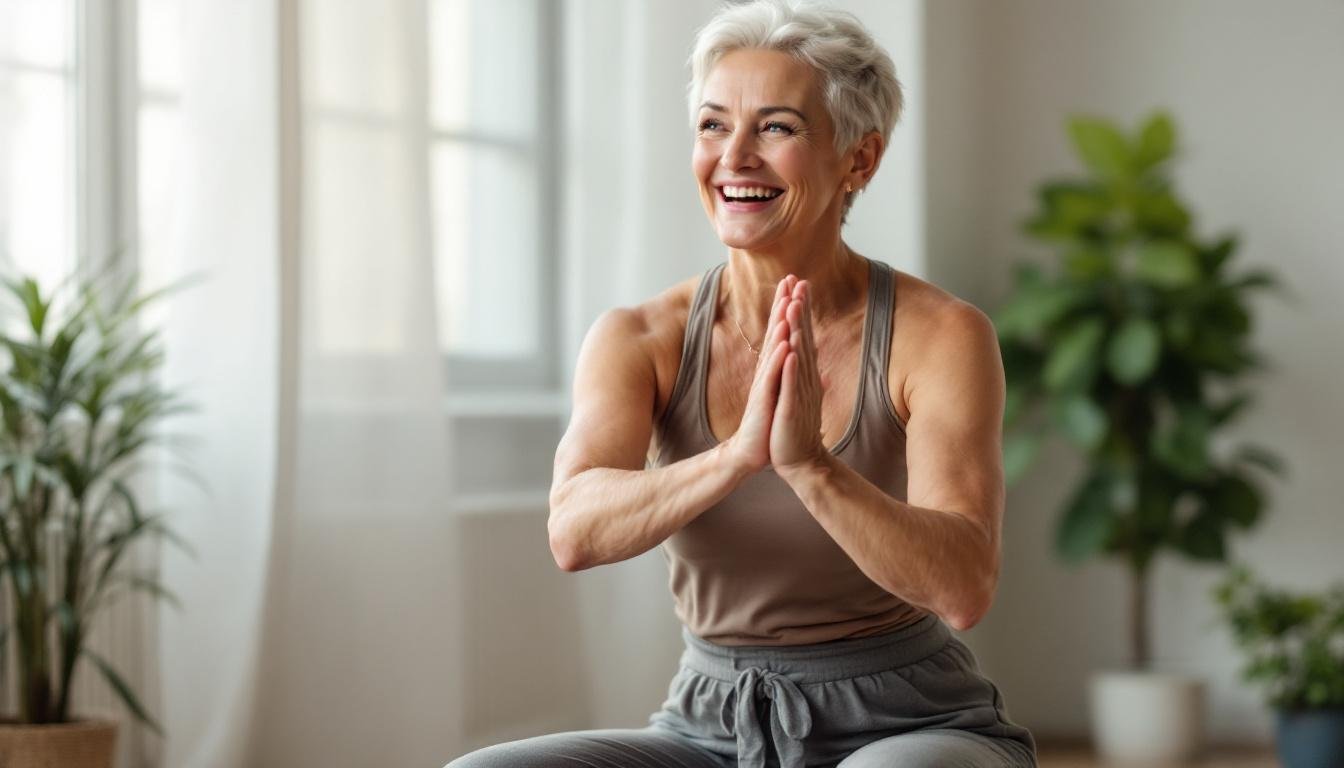 woman in menopause exercising