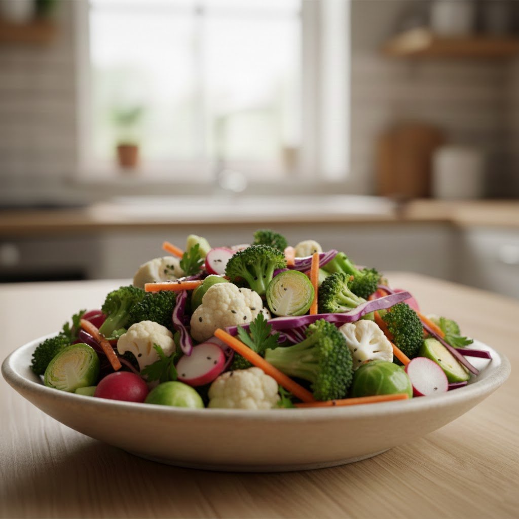 roccoli, cauliflower, Brussels sprouts, and cabbage are all part of the cruciferous family. These vegetables support liver function, which helps your body process and eliminate excess hormones. They're also high in fiber and antioxidants.